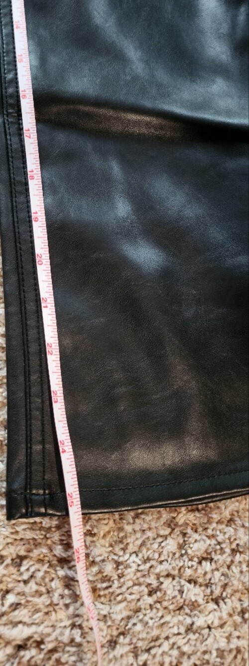 GAP Black Cheeky Straight High-Rise Faux Leather Pants 27 4p - Picture 6 of 7